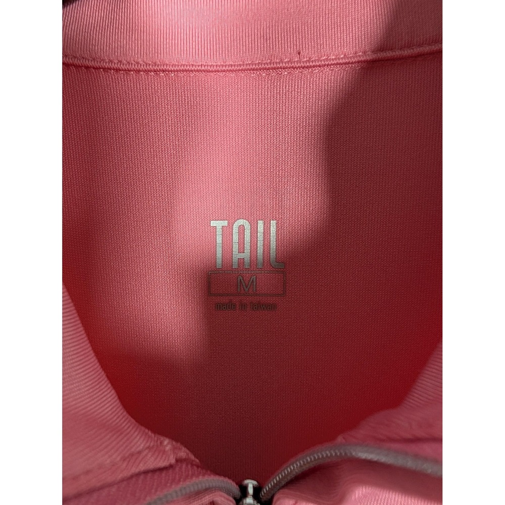 Tail Pullover Womens Medium Pink Quarter Zip Long Sleeve‎ Golf Athletic Stretch - Picture 2 of 12